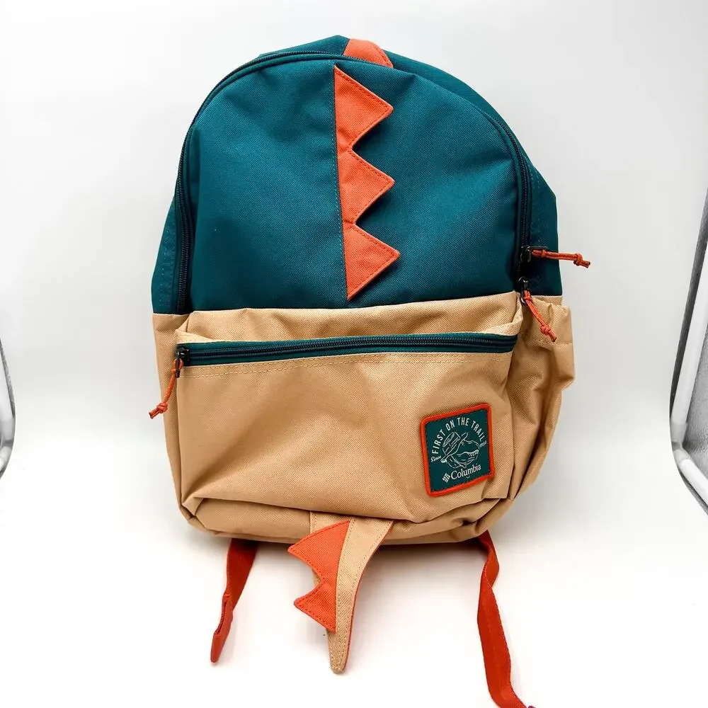 COLUMBIA Kids' Kitterwibbit Backpack Canoe Blue White Dino School Bag NWT